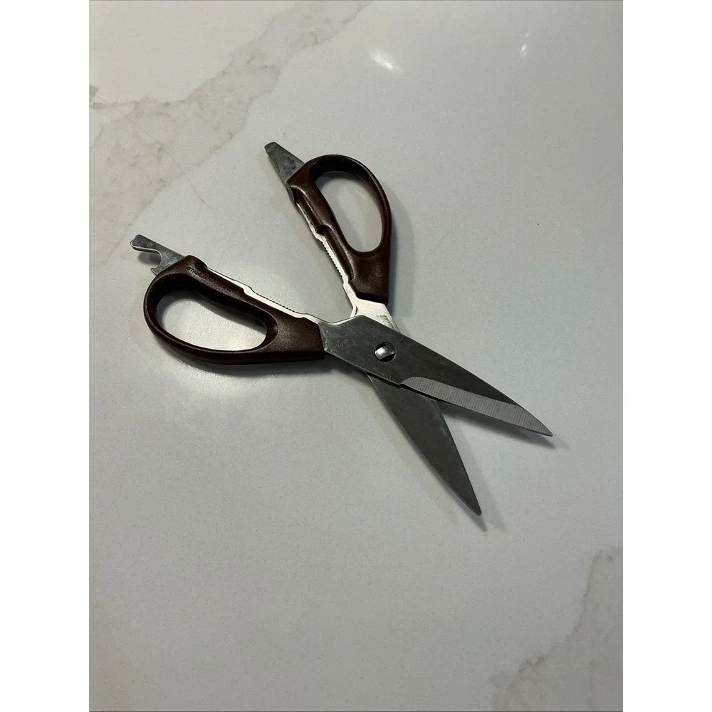 Chicago Cutlery Kitchen Shears/Scissors - Utility Tools Brown Plastic Handle